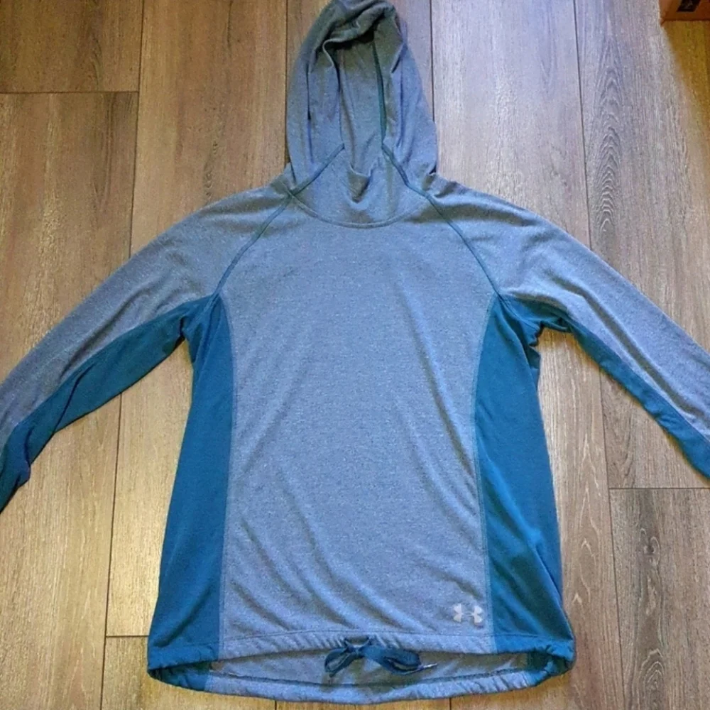 M Under Armour Hoodie Teal - Picture 6 of 6